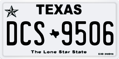 TX license plate DCS9506