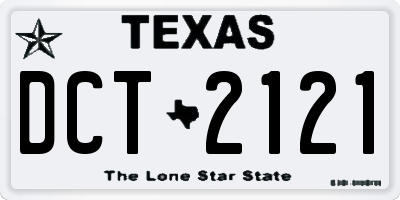 TX license plate DCT2121