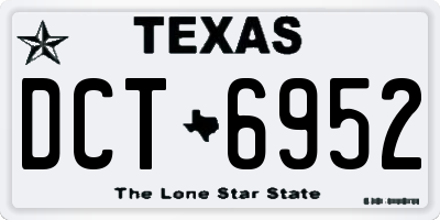 TX license plate DCT6952