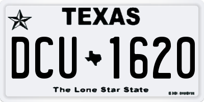 TX license plate DCU1620