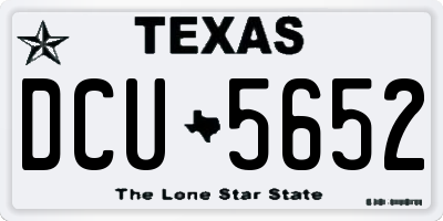 TX license plate DCU5652