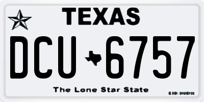 TX license plate DCU6757