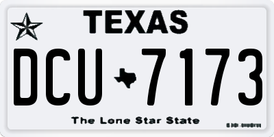 TX license plate DCU7173