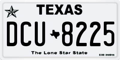 TX license plate DCU8225
