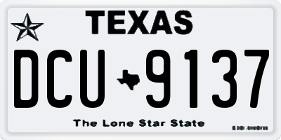 TX license plate DCU9137