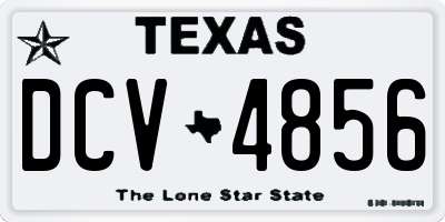 TX license plate DCV4856