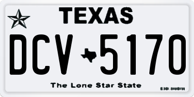 TX license plate DCV5170