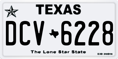 TX license plate DCV6228