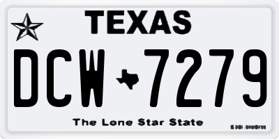 TX license plate DCW7279