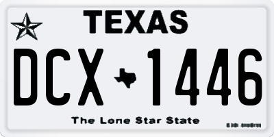 TX license plate DCX1446
