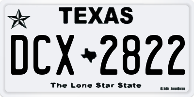 TX license plate DCX2822