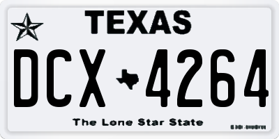 TX license plate DCX4264