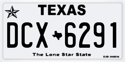 TX license plate DCX6291