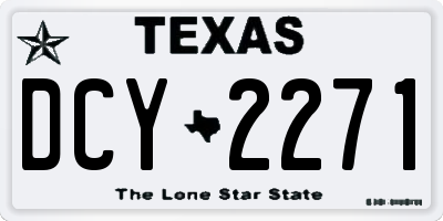 TX license plate DCY2271