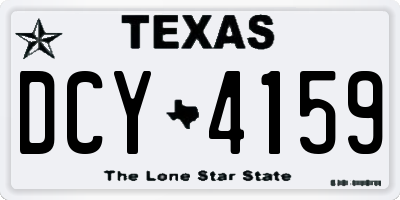 TX license plate DCY4159
