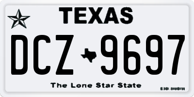 TX license plate DCZ9697