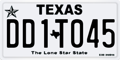 TX license plate DD1T045