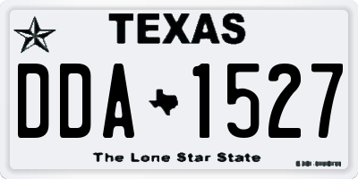 TX license plate DDA1527