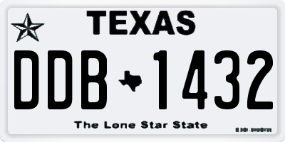 TX license plate DDB1432
