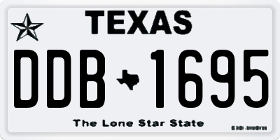TX license plate DDB1695