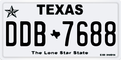 TX license plate DDB7688