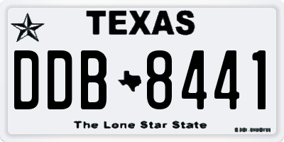TX license plate DDB8441
