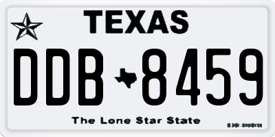 TX license plate DDB8459