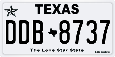 TX license plate DDB8737