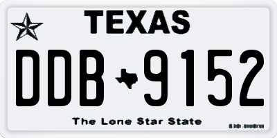 TX license plate DDB9152