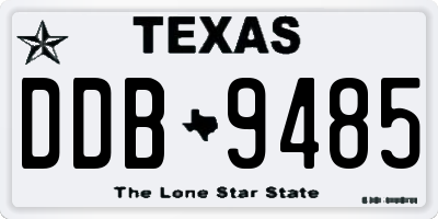 TX license plate DDB9485