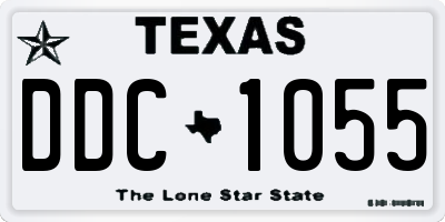 TX license plate DDC1055