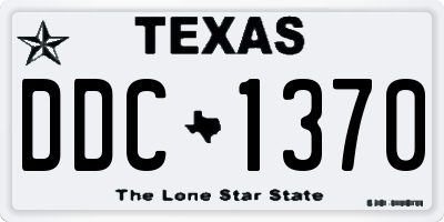 TX license plate DDC1370