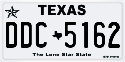 TX license plate DDC5162