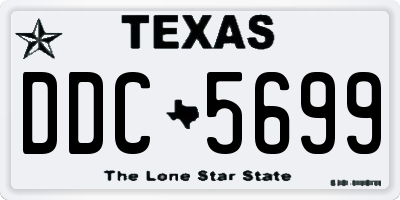 TX license plate DDC5699