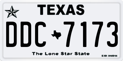TX license plate DDC7173