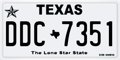 TX license plate DDC7351