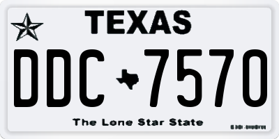 TX license plate DDC7570
