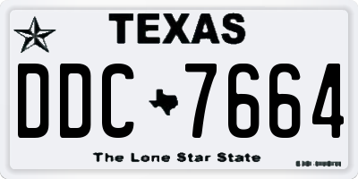 TX license plate DDC7664