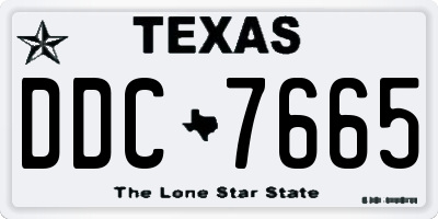 TX license plate DDC7665