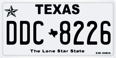 TX license plate DDC8226