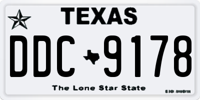TX license plate DDC9178