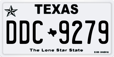 TX license plate DDC9279