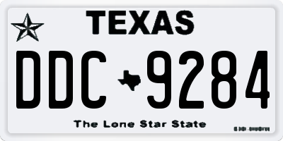 TX license plate DDC9284