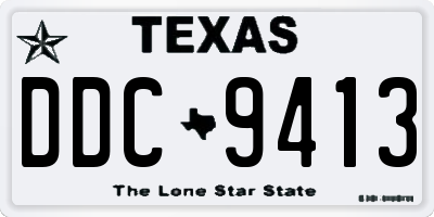 TX license plate DDC9413