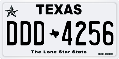 TX license plate DDD4256