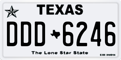TX license plate DDD6246
