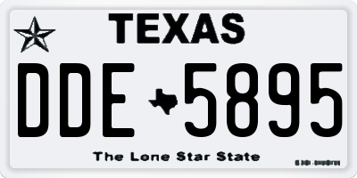 TX license plate DDE5895