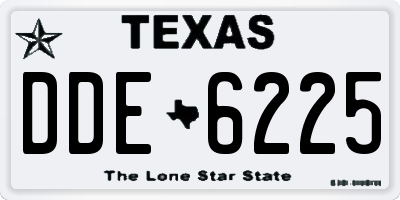 TX license plate DDE6225