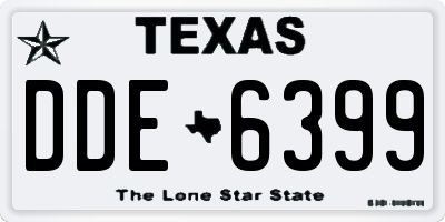TX license plate DDE6399