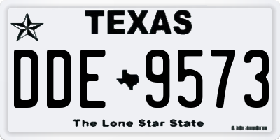 TX license plate DDE9573